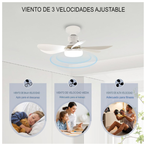 Ampolleta+Ventilador de Techo+Control - Imagen 3